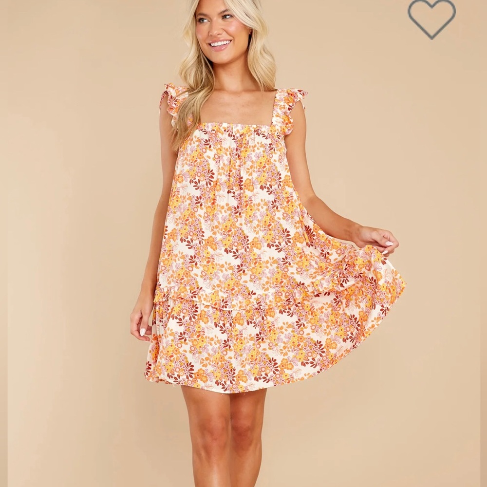 Red Dress into the wildflowers dress